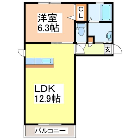 リベルタ本町の物件間取画像